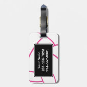 Modischer Monogramm-Volleyball-Gepäckanhänger Gepäckanhänger (Rückseite vertikal)