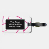 Modischer Monogramm-Volleyball-Gepäckanhänger Gepäckanhänger (Rückseite horizontal)