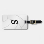 Modischer Monogramm-Volleyball-Gepäckanhänger Gepäckanhänger (Vorderseite horizontal)