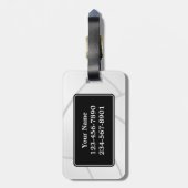 Modischer Monogramm-Volleyball-Gepäckanhänger Gepäckanhänger (Rückseite vertikal)