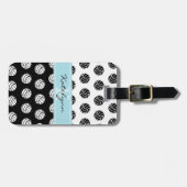 Modischer Monogramm-Volleyball-Gepäckanhänger Gepäckanhänger (Vorderseite horizontal)