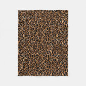 Modischer Pelz-Muster-Leopard-Druck Browns Fleecedecke (Vorderseite)
