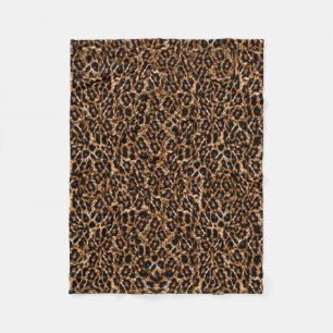 Modischer Pelz-Muster-Leopard-Druck Browns Fleecedecke