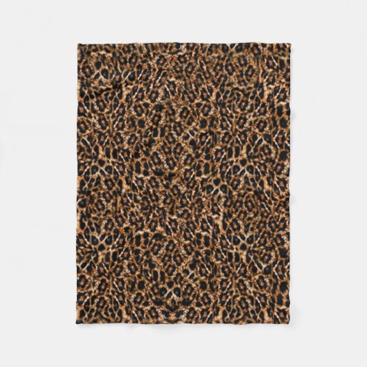 Modischer Pelz-Muster-Leopard-Druck Browns Fleecedecke (Vorderseite)
