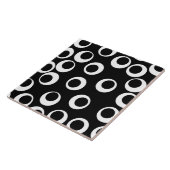 Modischer Retro Schwarzweiss-Entwurf Fliese (Seite)