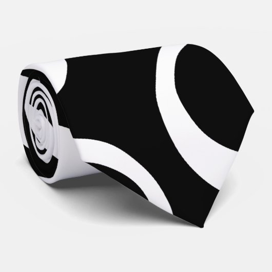 Modischer Retro Schwarzweiss-Entwurf. Gewohnheit Krawatte (Gerollt)