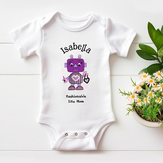 Modischer Roboter Baby Strampler