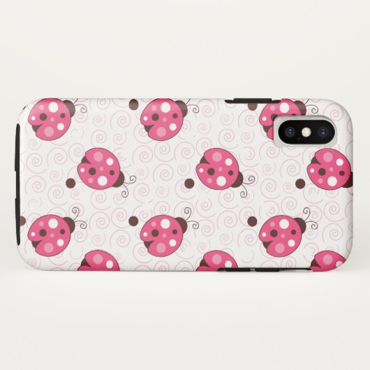 Modischer rosa Marienkäfer-Handy-Fall Case-Mate iPhone Hülle (Rückseite (Horizontal))