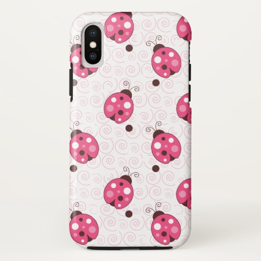Modischer rosa Marienkäfer-Handy-Fall Case-Mate iPhone Hülle (Rückseite)