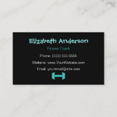 Modischer rosa und schwarzer visitenkarte (Rückseite)