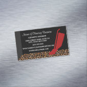 Modischer roter Vakuumleopard-Haushaltungs-Service Magnetische Visitenkarte (Beispiel)