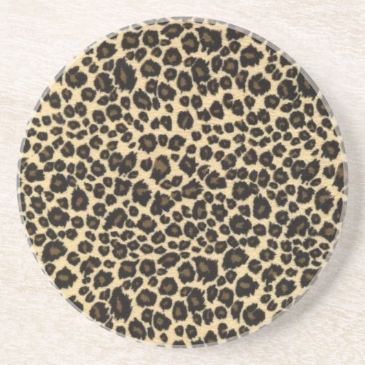 Modischer Safari-Leopard-Druck Getränkeuntersetzer (Vorne)