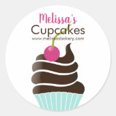 Modischer Schokoladenkirschglas- oder Runder Aufkleber (Vorderseite)