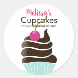 Modischer Schokoladenkirschglas- oder Runder Aufkleber