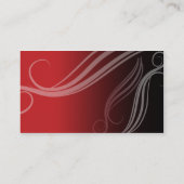 Modischer schwarzer und roter Friseursalon Visitenkarte (Rückseite)