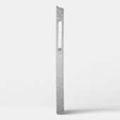 Modischer Silver Glitzer Gray Calligrafy Name Case-Mate iPhone Hülle (Rückseite / Links)