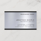 Modischer Silver Look Schlicht Beruflich Visitenkarte (Vorderseite)