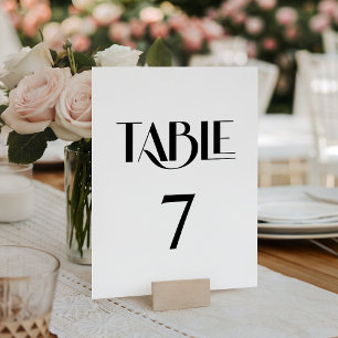 Modischer Stil Elegante moderne Typografie Tischnummer