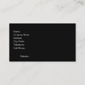 Modischer stilvoller Knopf herauf Visitenkarte (Rückseite)