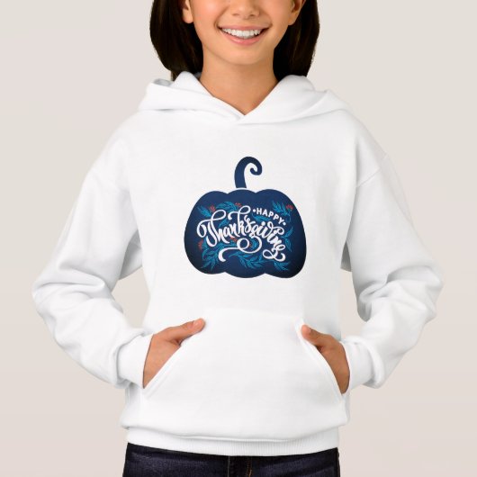 modischer Text auf Kürbis zum Erntedank Hoodie (Vorderseite)