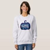 modischer Text auf Kürbis zum Erntedank Sweatshirt (Vorne ganz)