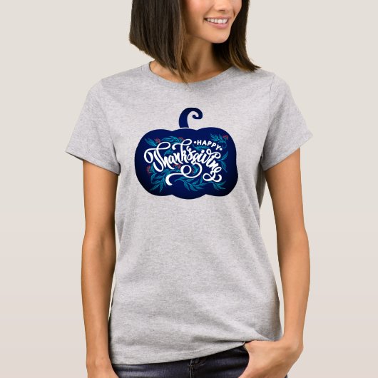 modischer Text auf Kürbis zum Erntedank T-Shirt (Vorderseite)