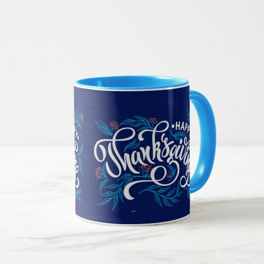 modischer Text auf Kürbis zum Erntedank Tasse (VorderseiteRechts)