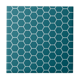 Modischer Türkis-geometrisches Hexagon-Muster Fliese