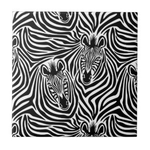 Modischer Zebra-Druck-Schwarzweiss-Muster Fliese
