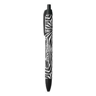 Modischer Zebra-Druck-Schwarzweiss-Muster Kugelschreiber