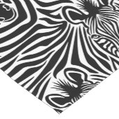 Modischer Zebra-Druck-Schwarzweiss-Muster Kurzer Tischläufer (Ecke)