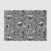 Modischer Zebra-Druck-Schwarzweiss-Muster Seidenpapier (Vorderseite)