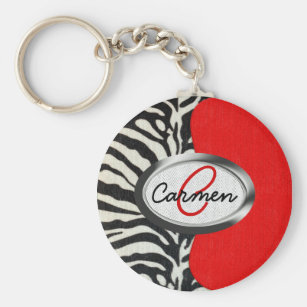 Zebra Schlusselanhanger Zazzle De