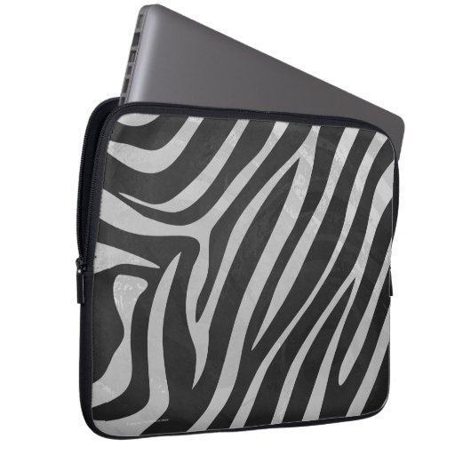 Modischer Zebra-Tierdruck-Muster geschaffen durch Laptopschutzhülle (Vorne Rechts)