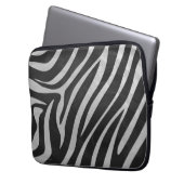 Modischer Zebra-Tierdruck-Muster geschaffen durch Laptopschutzhülle (Vorderseite Links)