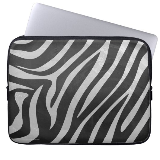 Modischer Zebra-Tierdruck-Muster geschaffen durch Laptopschutzhülle (Vorderseite)