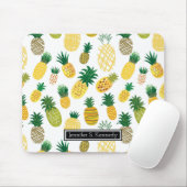 Modisches Ananas-Muster | addieren Ihren Namen Mousepad (Mit Mouse)