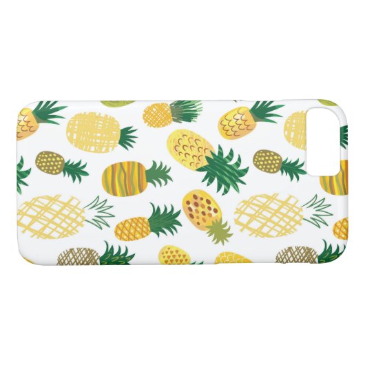 Modisches Ananas-Muster Case-Mate iPhone Hülle (Rückseite (Horizontal))