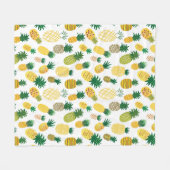 Modisches Ananas-Muster Fleecedecke (Vorderseite (Horizontal))