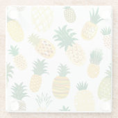 Modisches Ananas-Muster Glasuntersetzer (Rückseite)