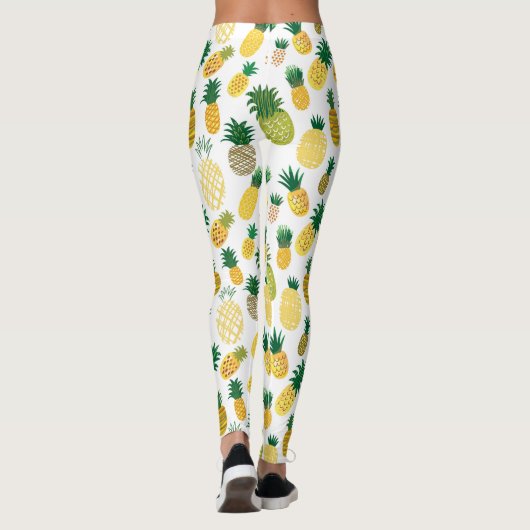 Modisches Ananas-Muster Leggings (Rückseite)