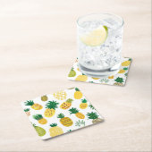 Modisches Ananas-Muster Rechteckiger Pappuntersetzer (Vor Ort)