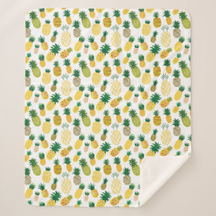 Modisches Ananas-Muster Sherpadecke
