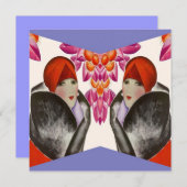 MODISCHES BESONDERS ANZUFERTIGEN FREUND-EINLADUNG EINLADUNG (Vorne/Hinten)