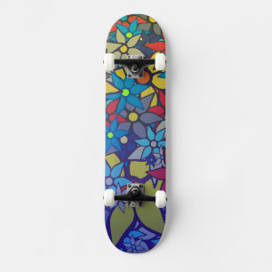 Modisches Blumenmuster #8 Skateboard