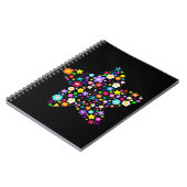 Modisches blumiges Notizbuch Notizblock (Linke Seite)