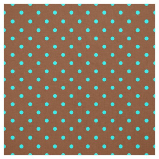 Modisches Brown-Türkis-Blau-Tupfen-Muster Stoff (Muster)