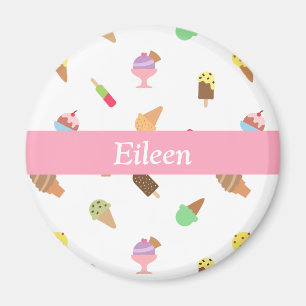 Modisches buntes Eiscreme-Muster für sie Magnet