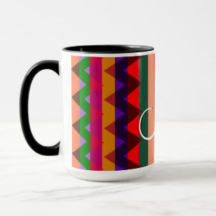 Modisches Chevron-Streifenmuster #11 Tasse