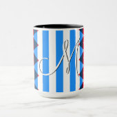 Modisches Chevron-Streifenmuster #5 Tasse (Zentrum)